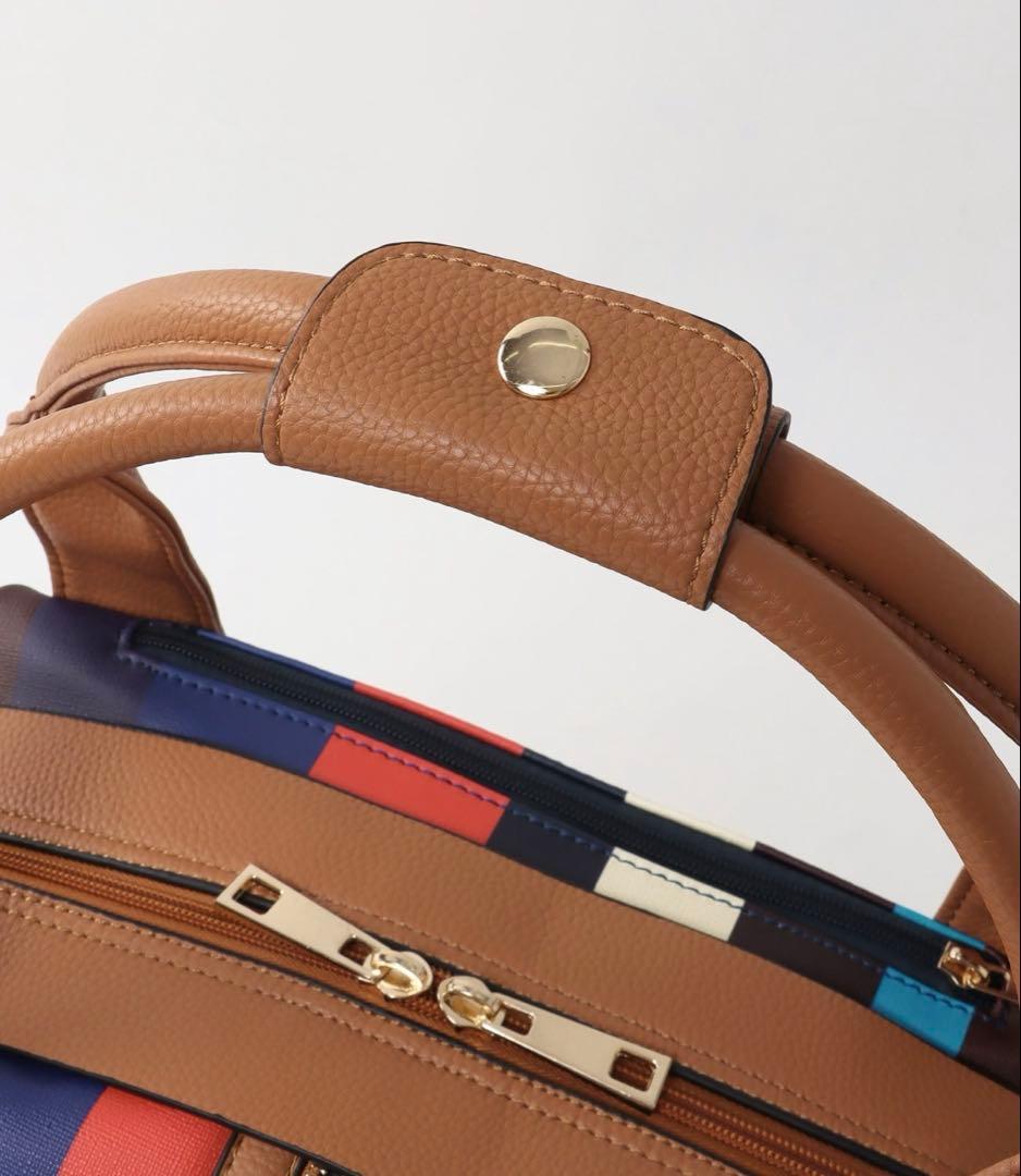 【新品】Three Four Time 4輪マルチストライプ柄親子キャリー