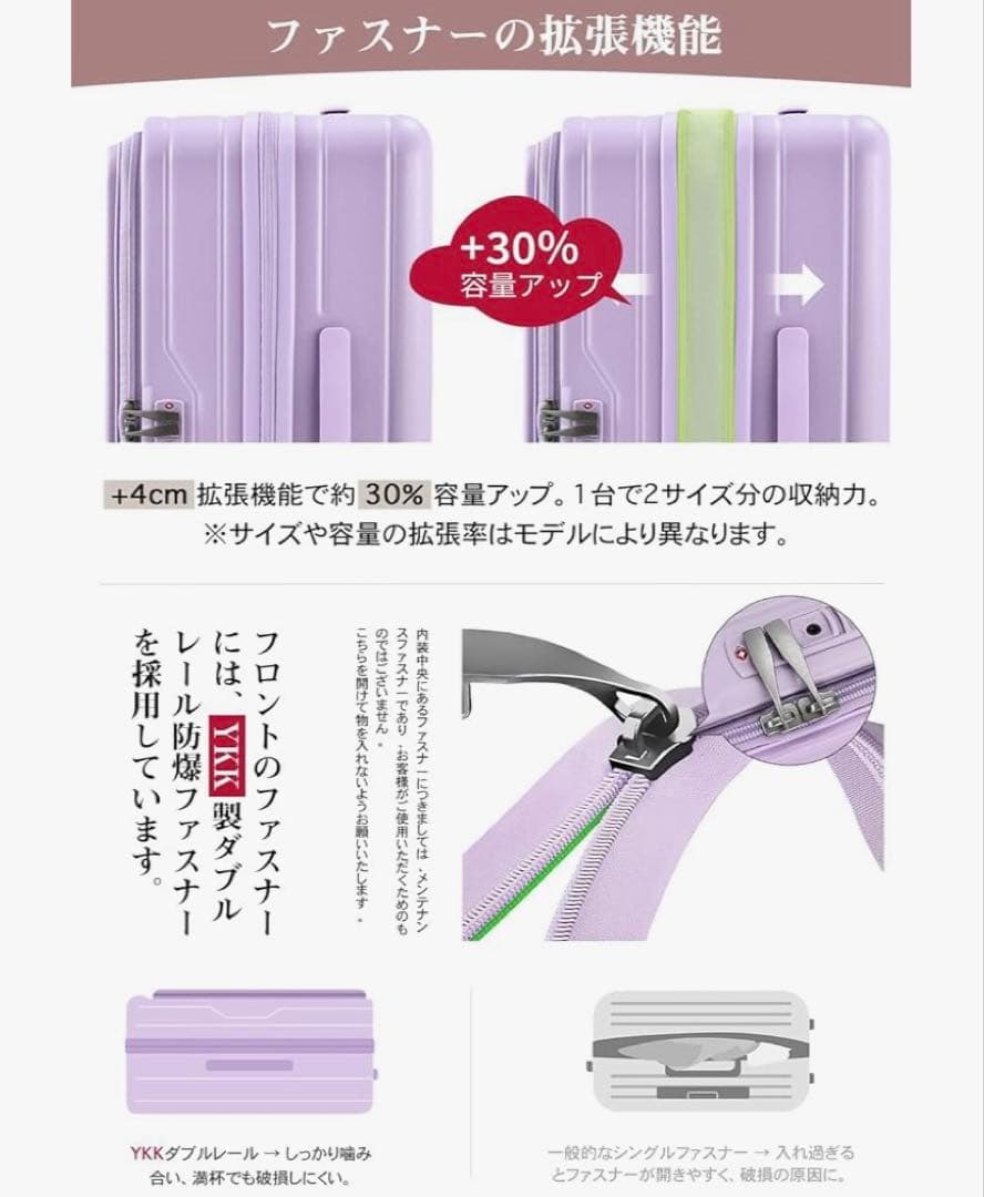 新品未使用　整理上手 スーツケース 1：9深型設計 片開きチャコールグレー