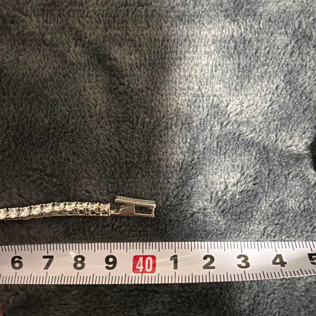 アヴァランチ S925シルバー　テニスチェーン 40cm 幅3mm