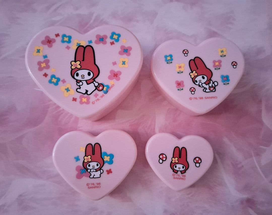 激レア★★希少！平成レトロ♡マイメロディ♡マトリョーシカ風ハート型小物入れ