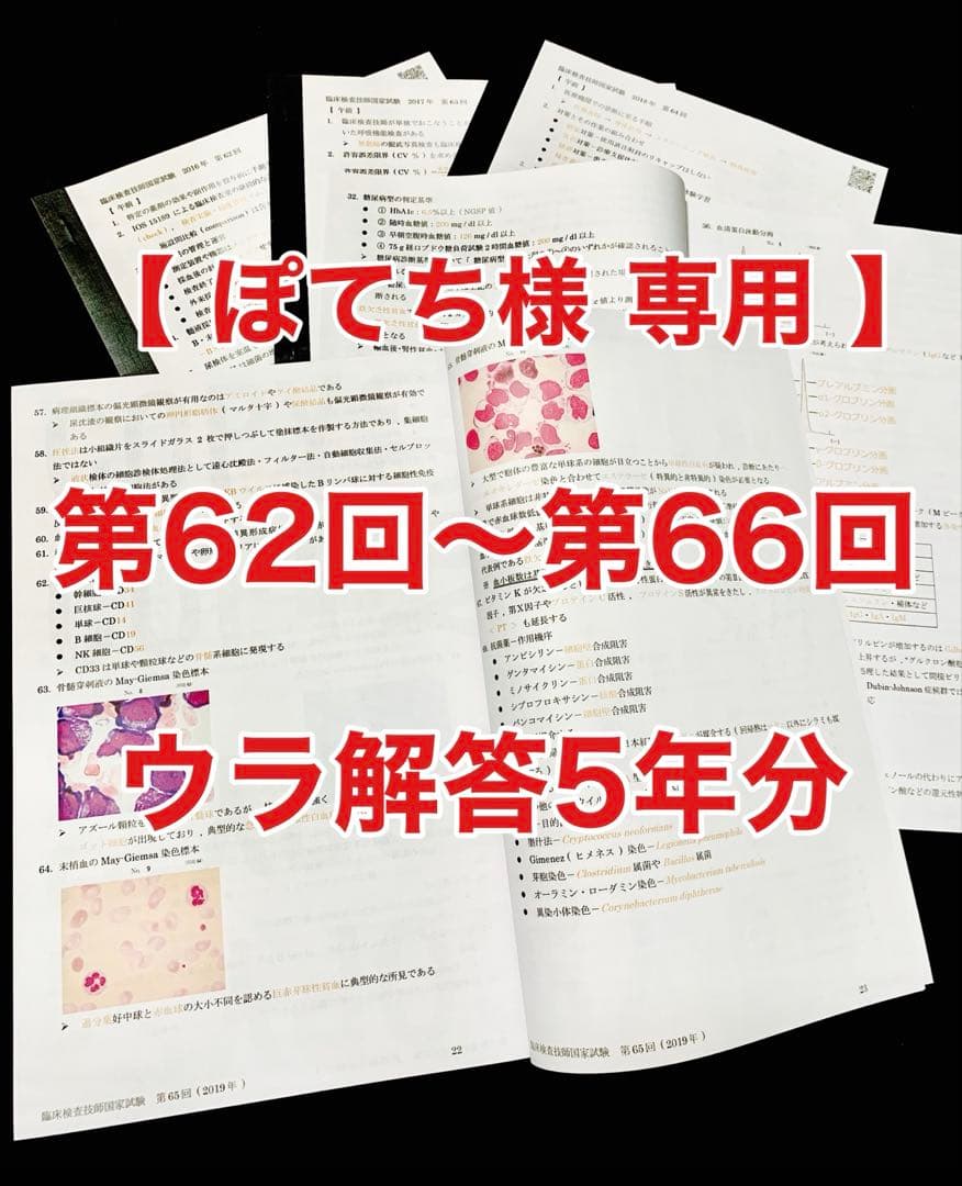 臨床検査技師国家試験ウラ解答集/ぽてち/62〜66回