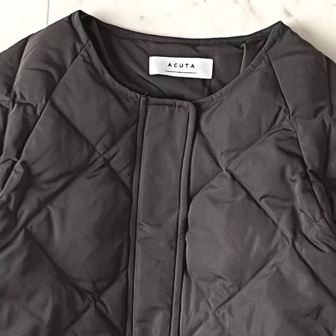 美品＊アーバンリサーチ コクーンキルティングダウン カーキグレー系 acuta