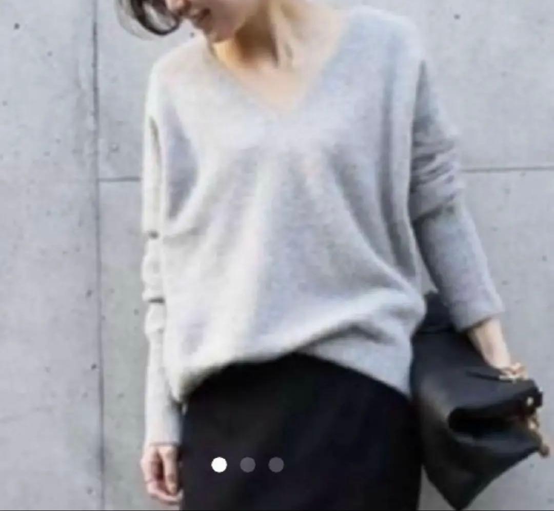 Deuxieme Classe FUWAシャギーVネックプルオーバー