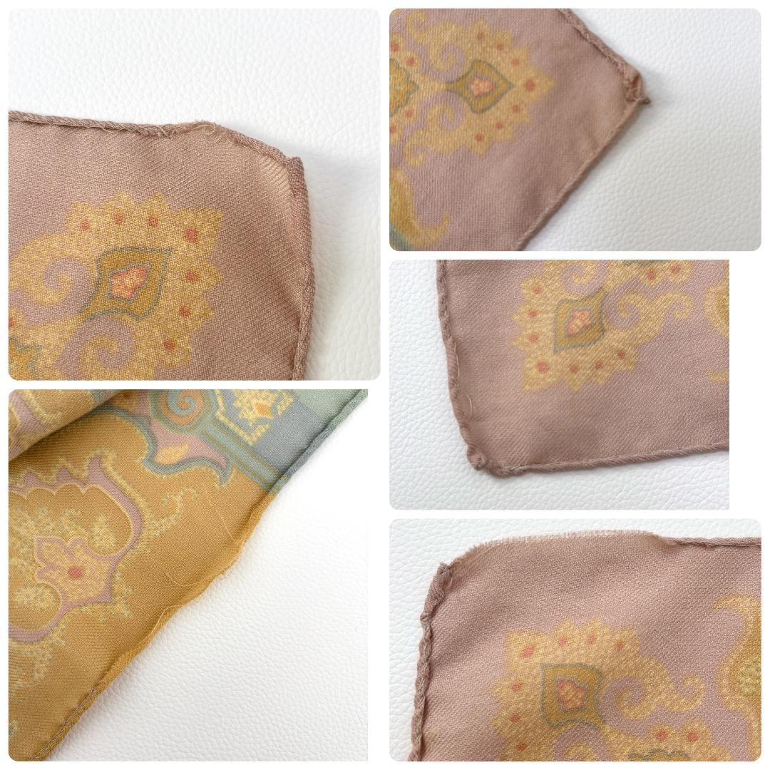 ETRO エトロ ペイズリー柄 ウール＆シルク 大判ショール　ストール　美品