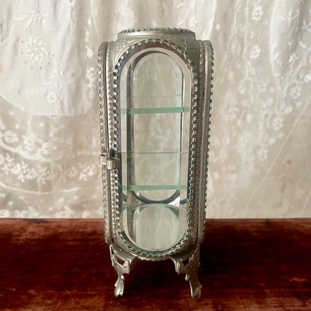ガラスジュエリーケース　現行品　検フランスアンティーク　アクセサリーボックス