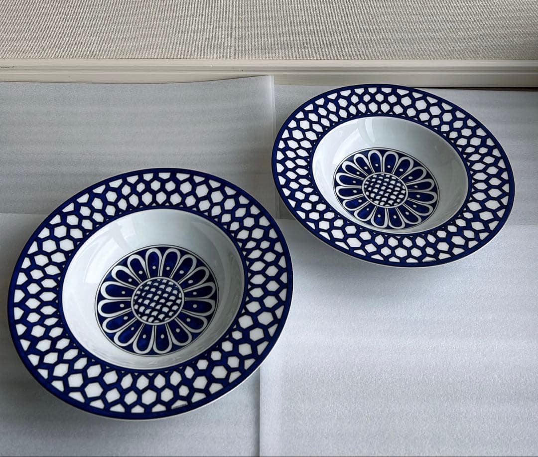 HERMES ブルーダイユール スープ　サラダ　ボウル