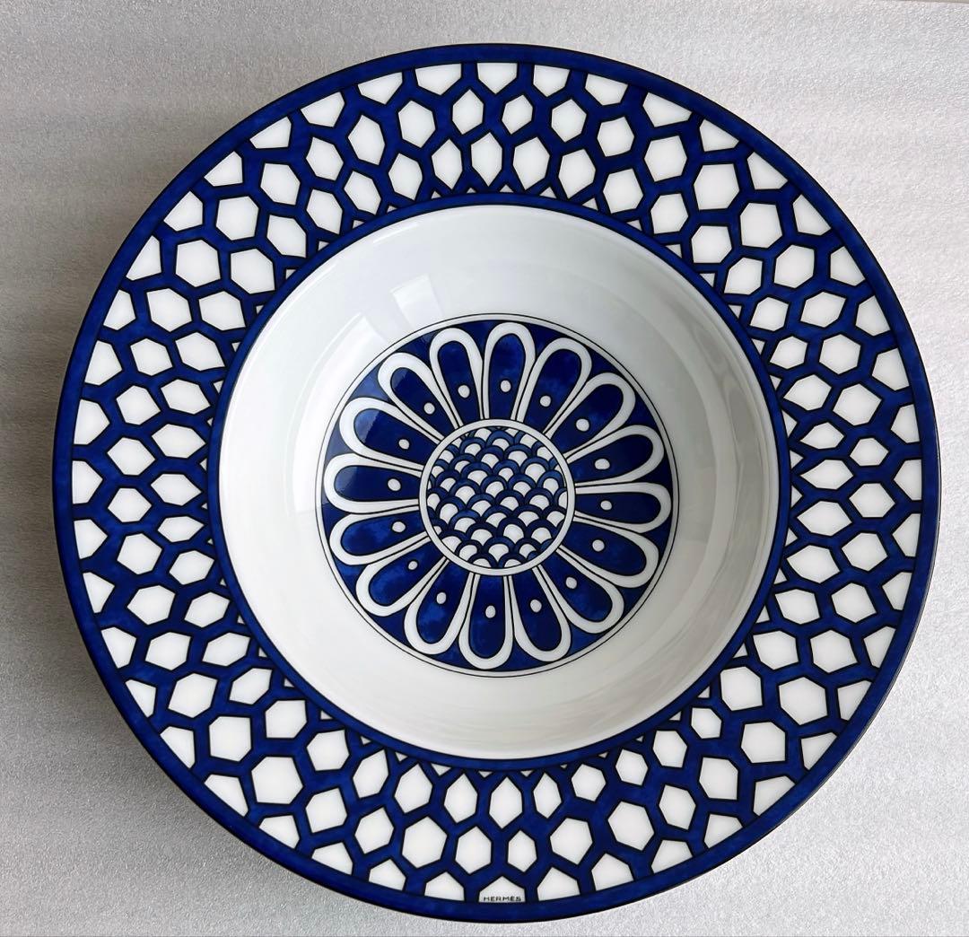HERMES ブルーダイユール スープ　サラダ　ボウル