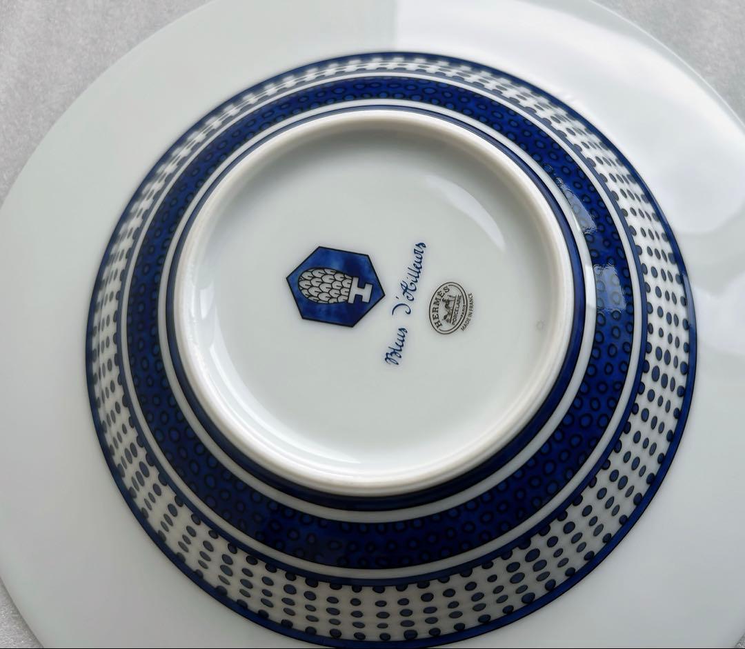 HERMES ブルーダイユール スープ　サラダ　ボウル