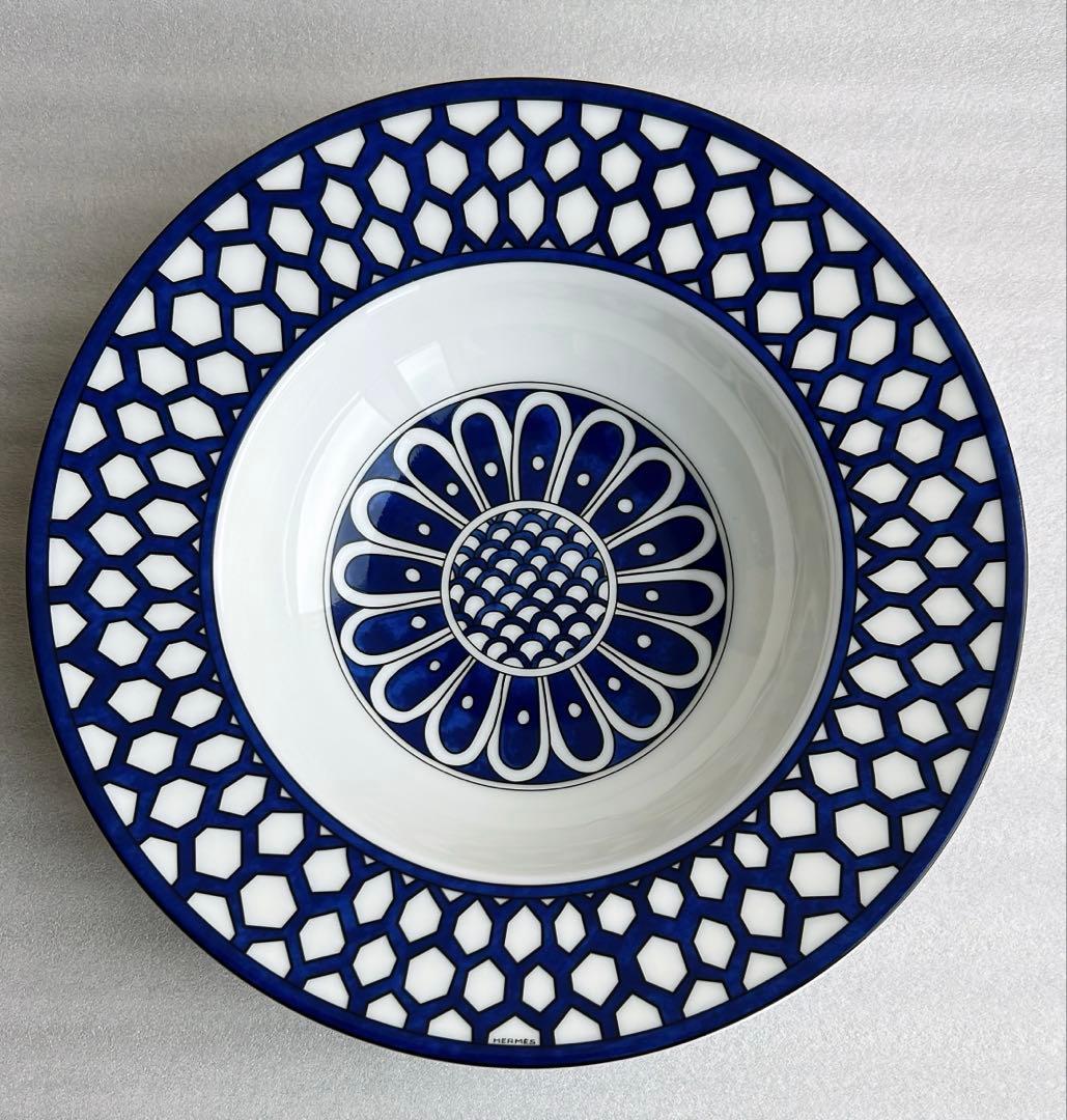 HERMES ブルーダイユール スープ　サラダ　ボウル