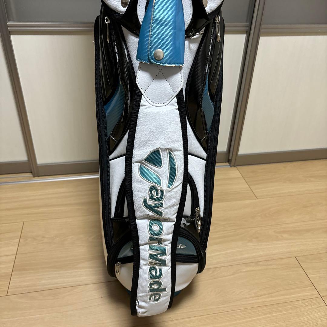 TaylorMade キャディバッグ ブラック×ホワイト×ブルー