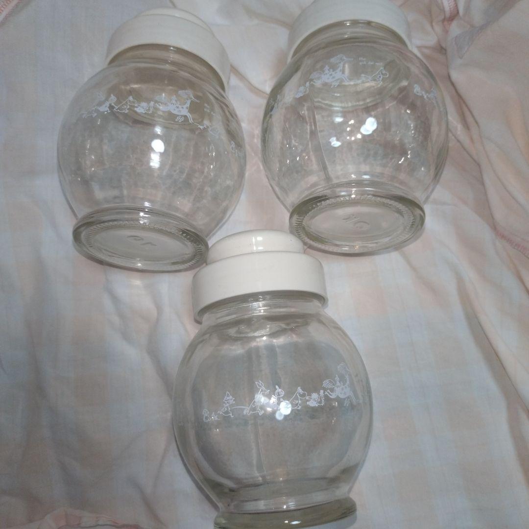 ムーミン　ビスケット　空瓶　ムーミン展　ガラス容器　スナフキン　ミィ　トーベ