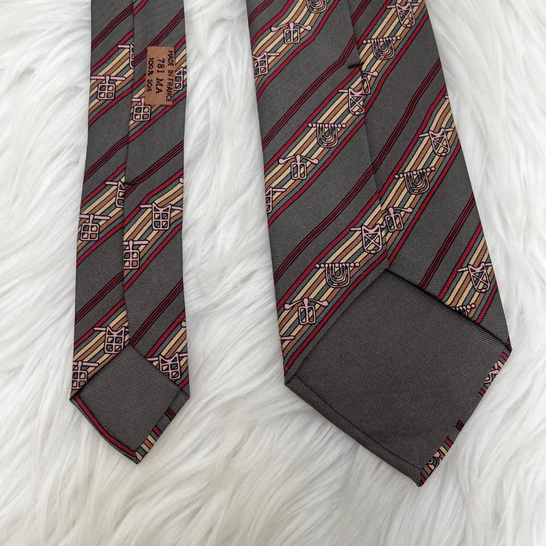 新品未使用品✨エルメス　HERMES ネクタイ　シルク100％　袋付き