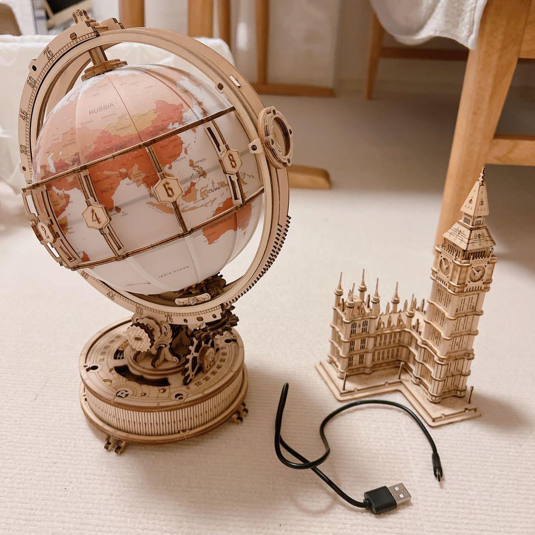 ROKR 地球儀 Rolife ビッグベン　ライト　完成品セット