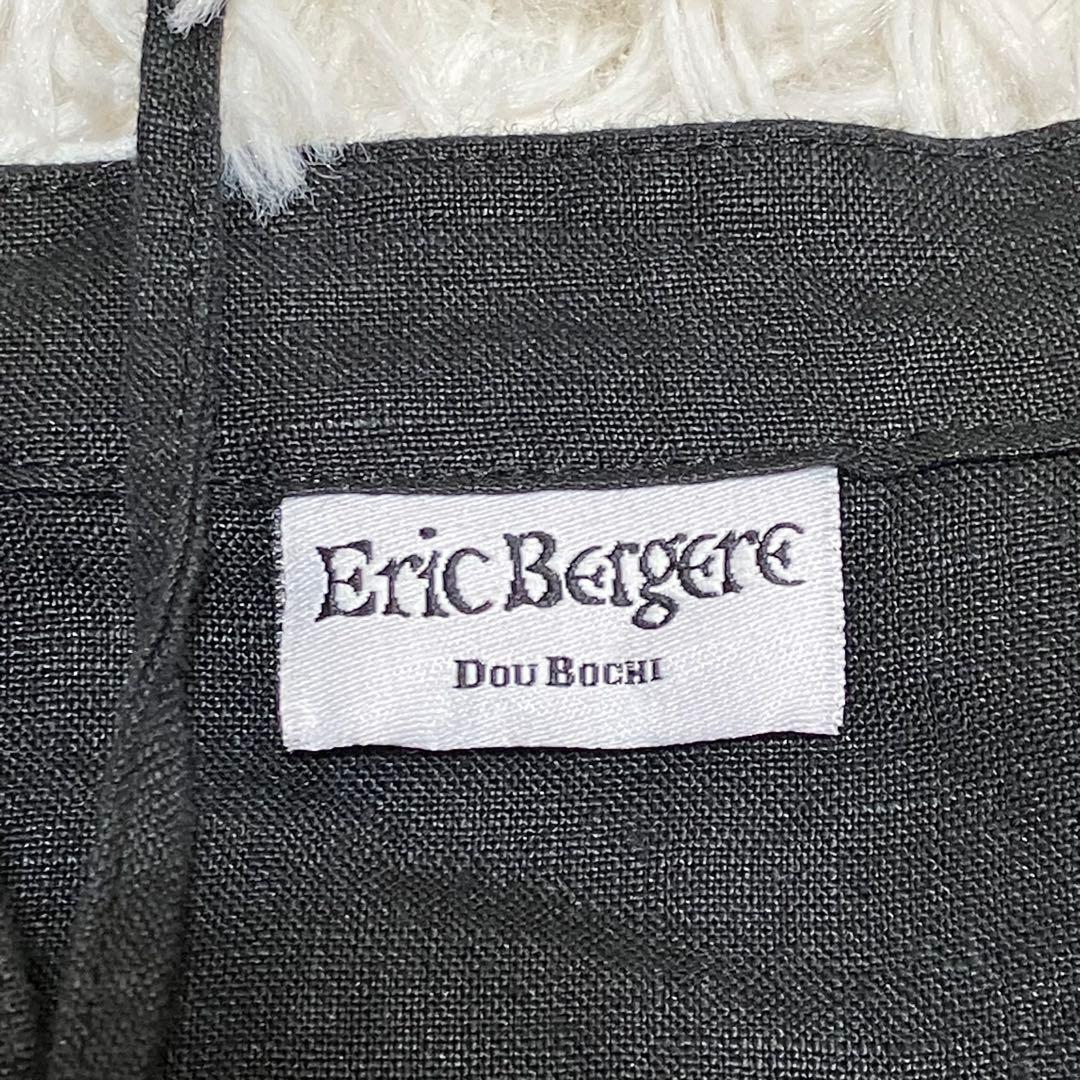 新品 ドゥボキ エリック ベルジェール スキッパーワンピース ベルト 黒 麻