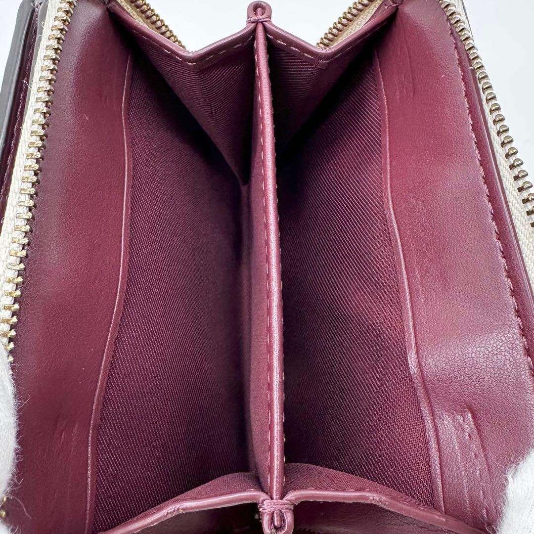 美品✨COACH コーチ 二つ折り財布 レザー てんとう虫 フローラル 日本限定