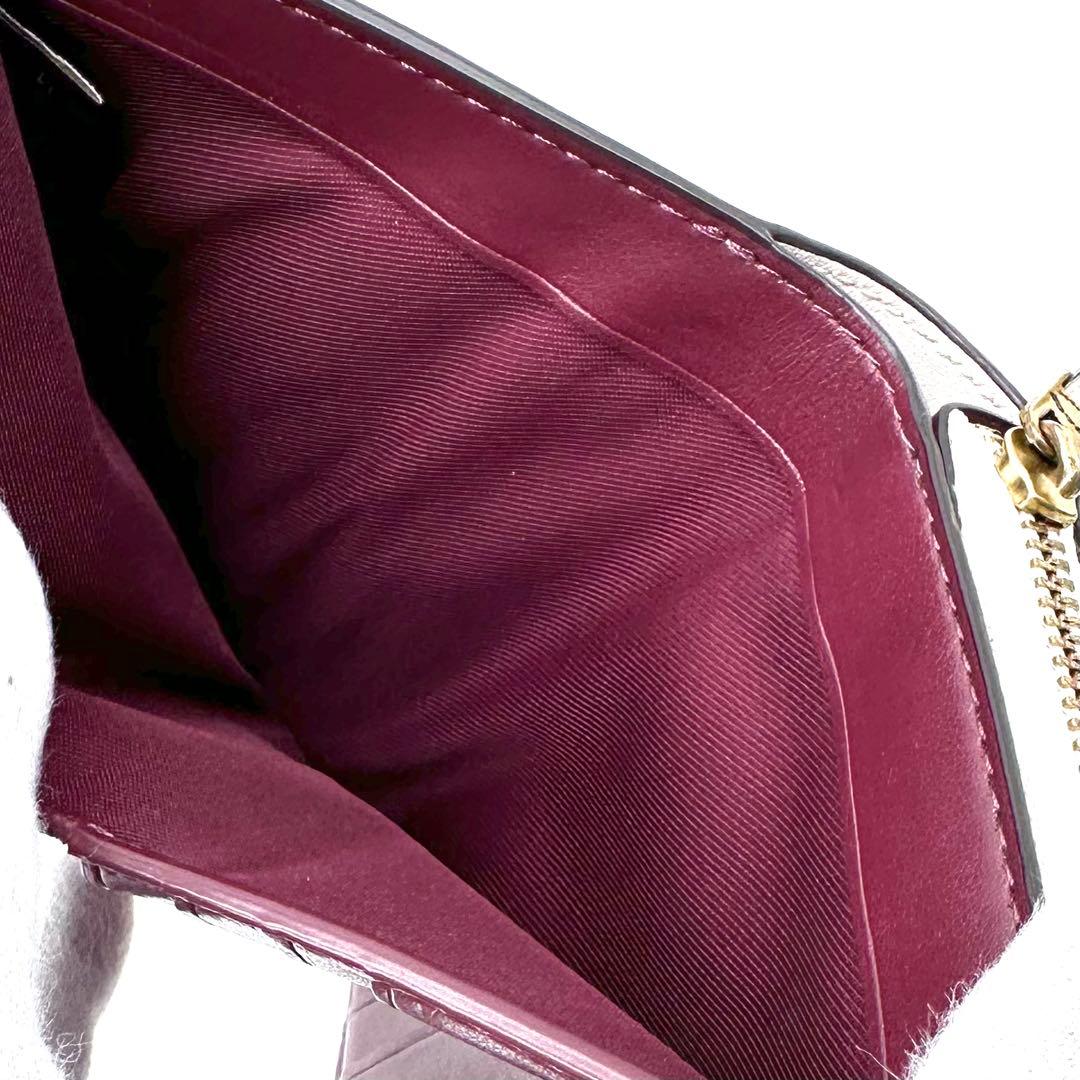 美品✨COACH コーチ 二つ折り財布 レザー てんとう虫 フローラル 日本限定