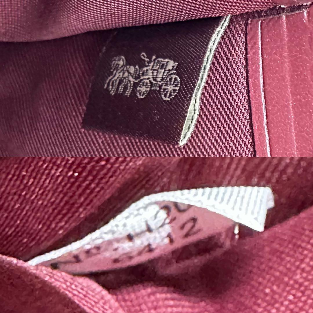 美品✨COACH コーチ 二つ折り財布 レザー てんとう虫 フローラル 日本限定