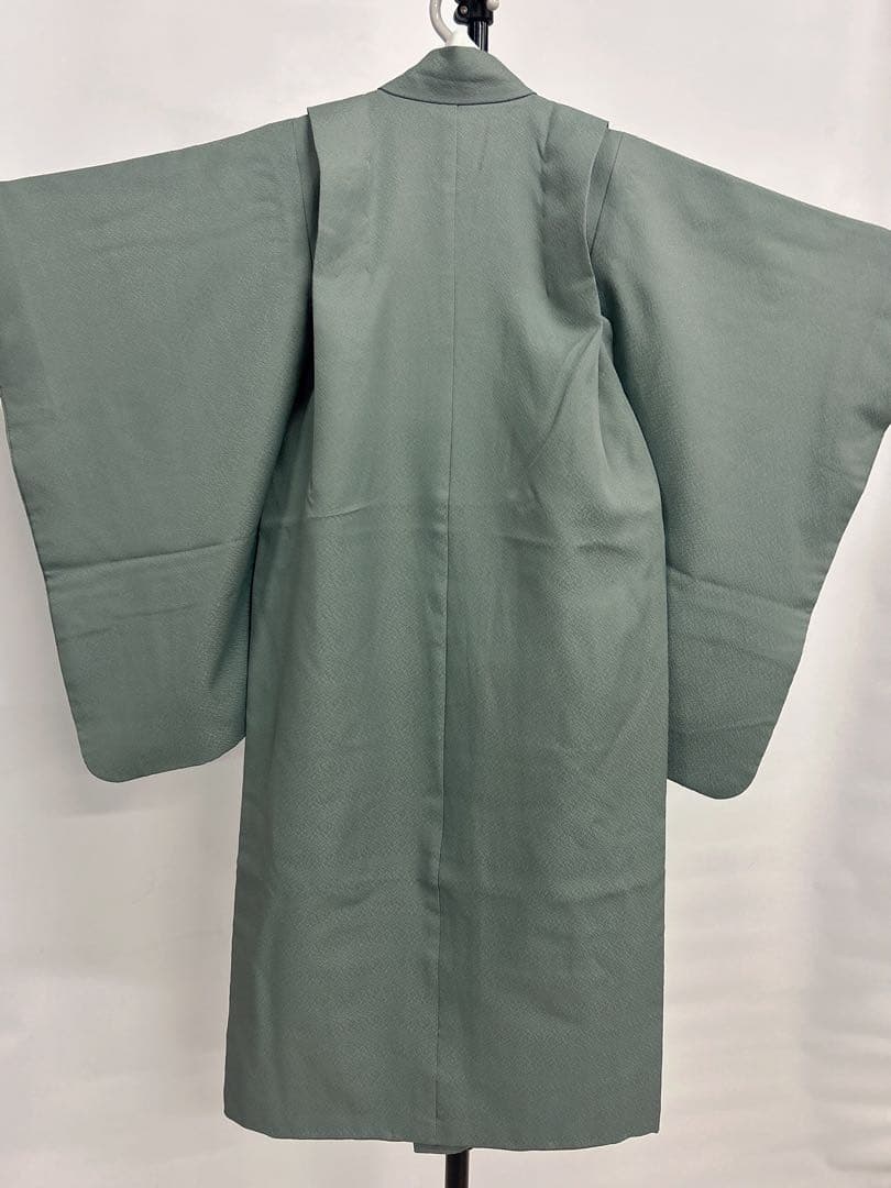 七五三:7歳の男の子用3点セット着物羽織常備メントグリーンのグラデーション