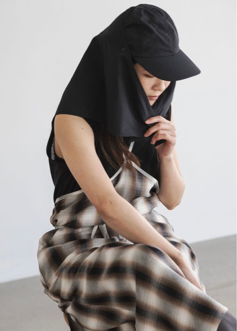 PHEENY キャップ　Nylon Taffeta Cap with Scarf