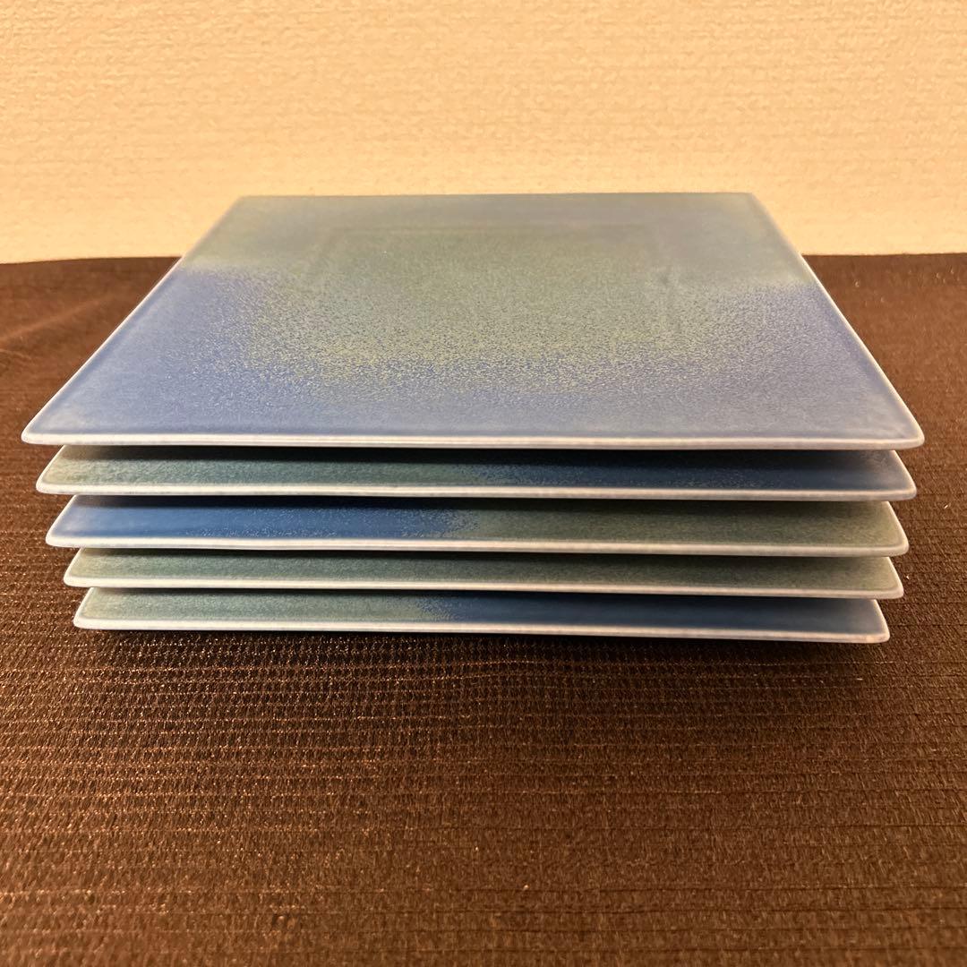 ノリタケ　オリッジ　ブルー　デザートプレート　スクエアプレート