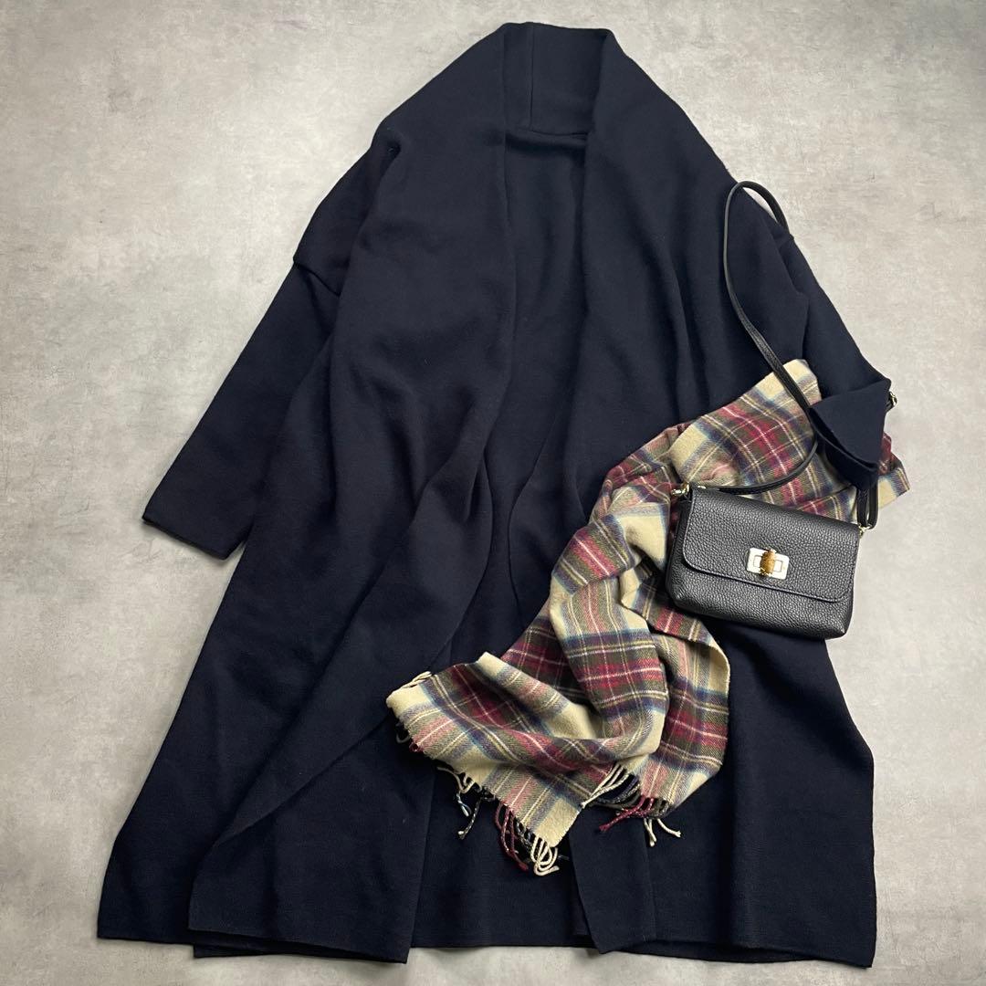 美品　MUSE de Deuxieme Classe スムースニットガウンコート