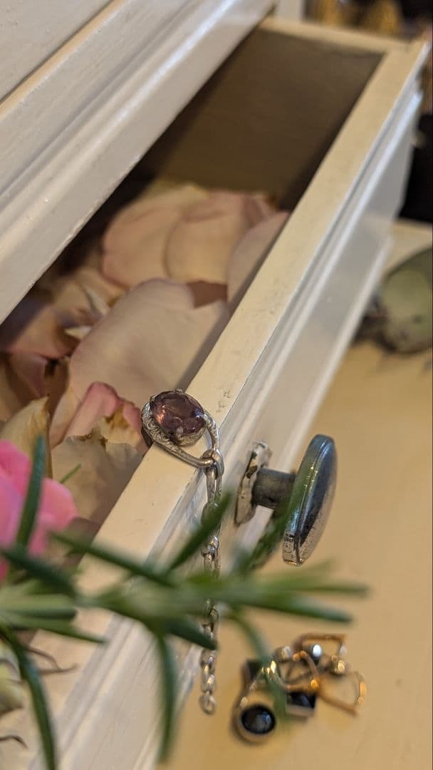 クリーム色のウッドキャビネット フランスアンティーク カントリー シャビー