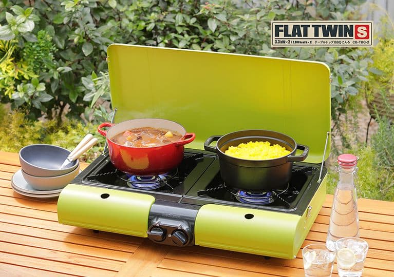 Iwatan FLAT TWIN S アウトドアツーバーナーカセットコンロ