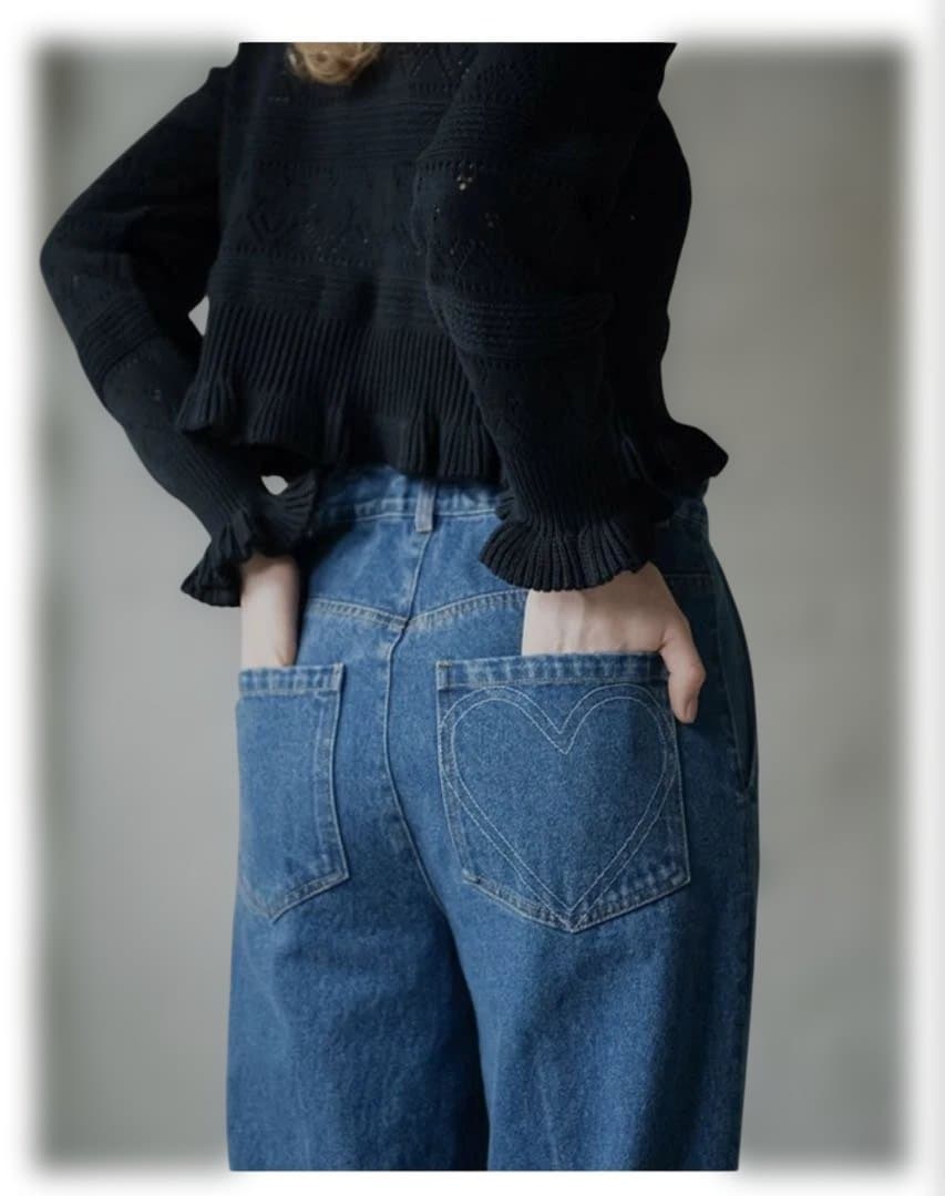 トレフルプラスワンハート型ポケットデニム