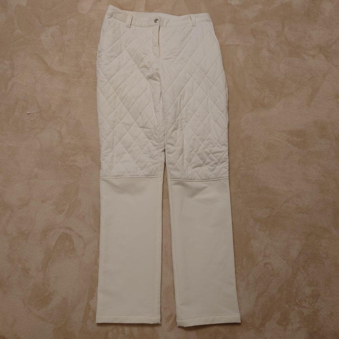 ホワイト キルティング レディースパンツ