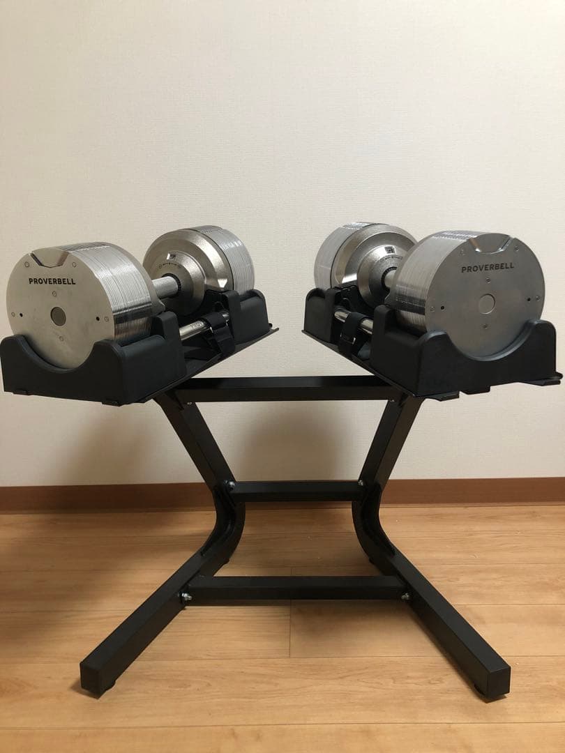 ①プロバーベル41.5kg×2(専用スタンド付き)