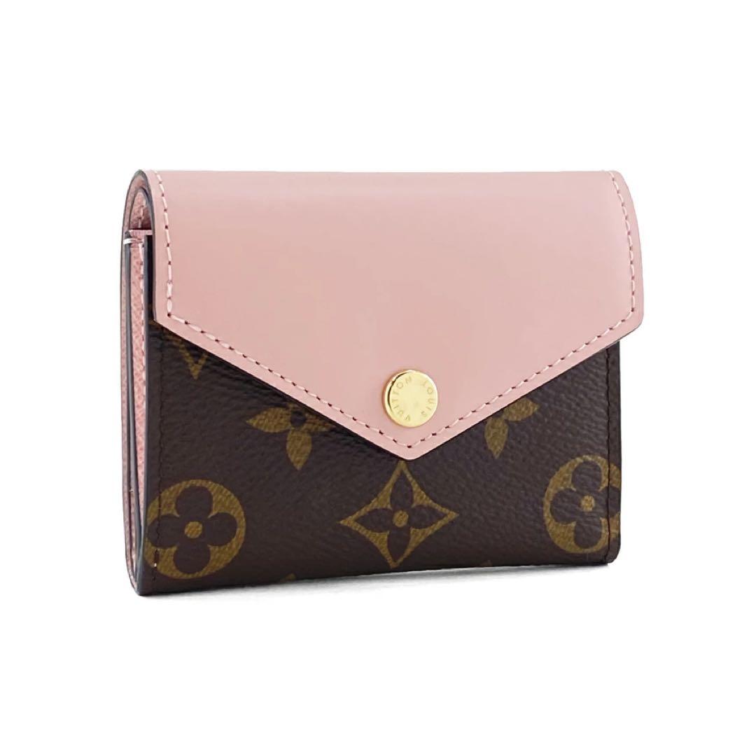 ルイヴィトン モノグラム ポルトフォイユ ゾエ三つ折り財布 ローズバレリーヌ