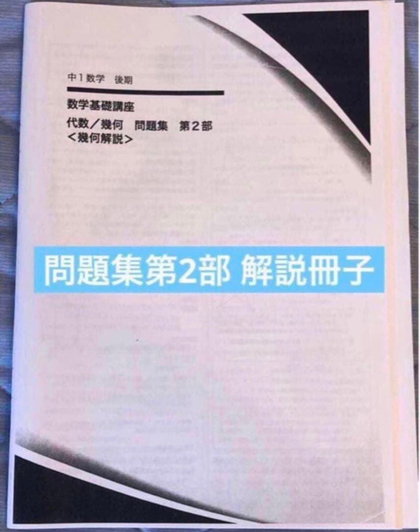 【フルセット　独学可】鉄緑会 中1 数学　基礎講座 通年セット　大容量プリント付