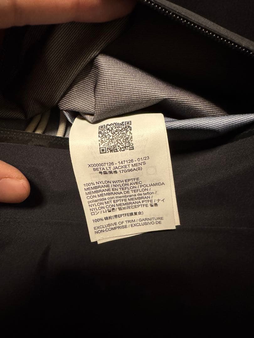 ARC'TERYX ベータLTジャケット メンズBlack Sサイズ