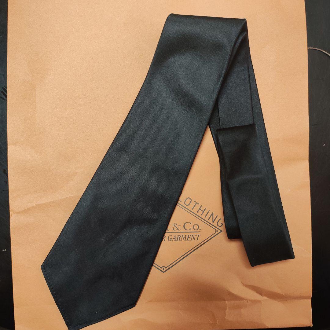 ATLAST＆co ブラックネクタイ　シルク