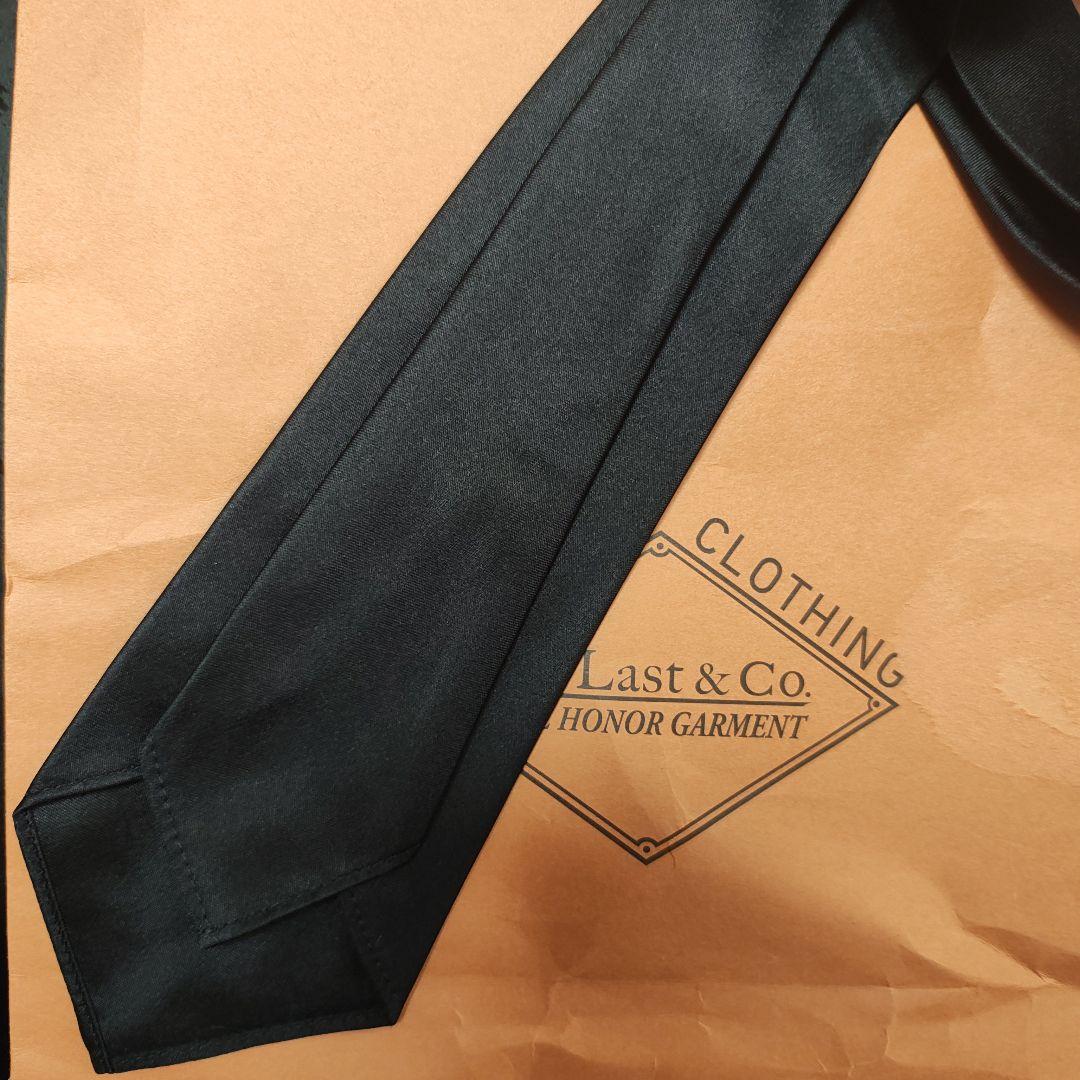 ATLAST＆co ブラックネクタイ　シルク
