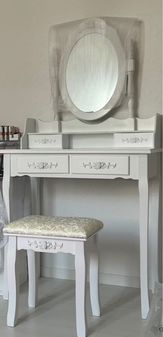 ホワイトクラシックドレッサー・鏡台