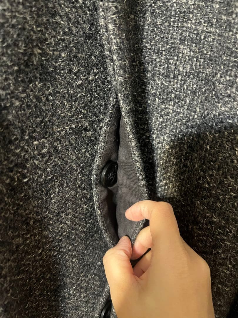 美品　ジャーナルスタンダードラックス　ツイード　ステンカラーコート　グレー