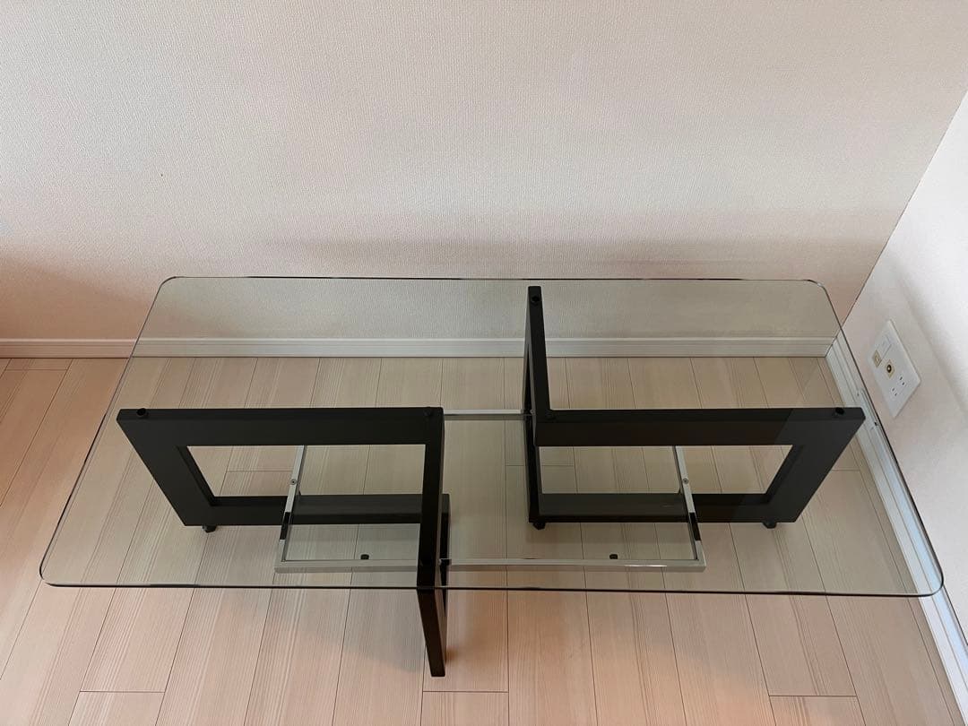 アルテジャパン YG-19 リビングテーブル ガラステーブル ブラック