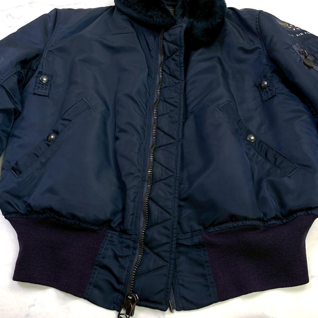 50s復刻★ USA製 ALPHA B-15C ネイビー 40　E104