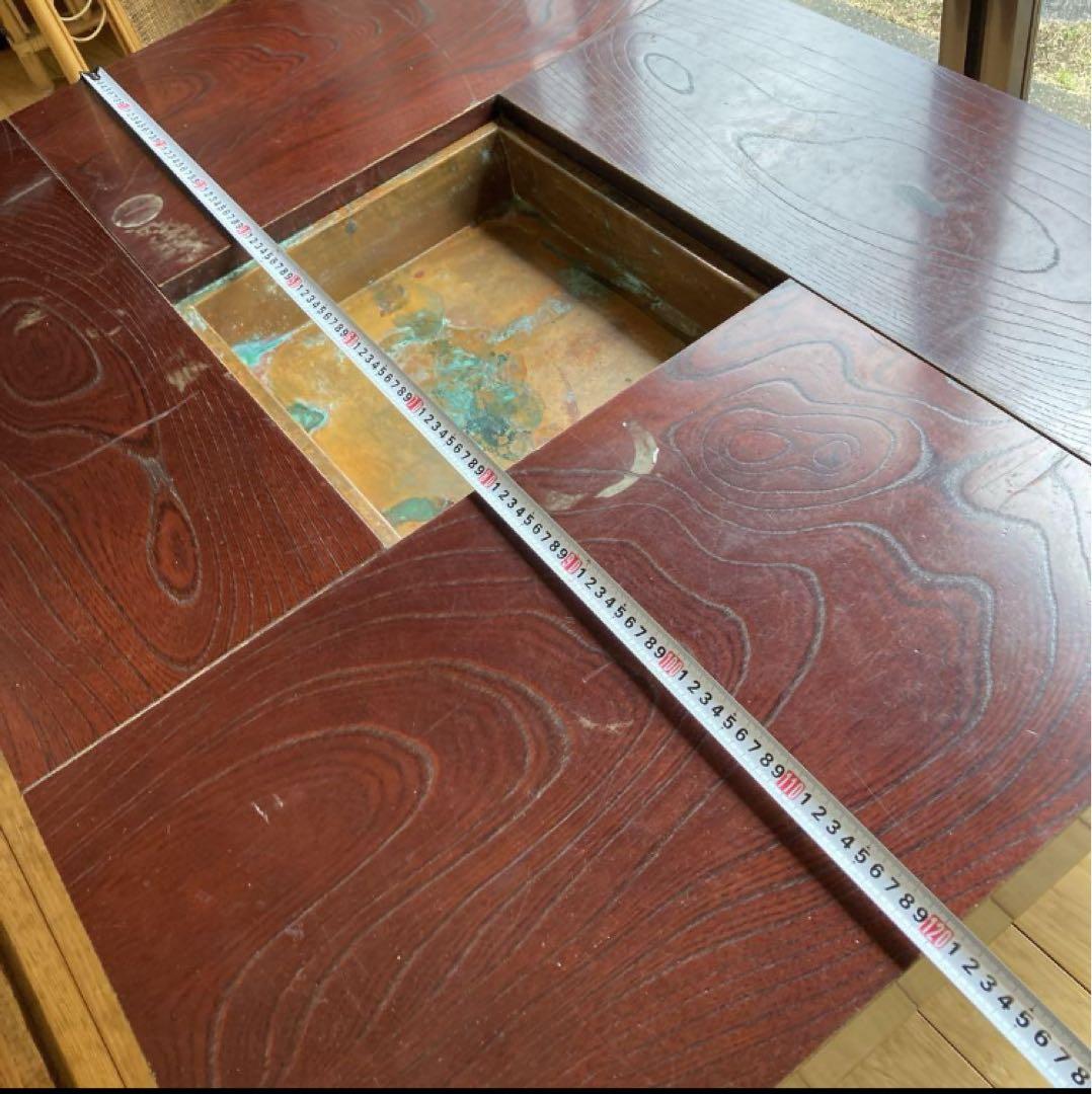 座卓 W120×D90×H40 天板厚9cm 囲炉裏　火鉢テーブル