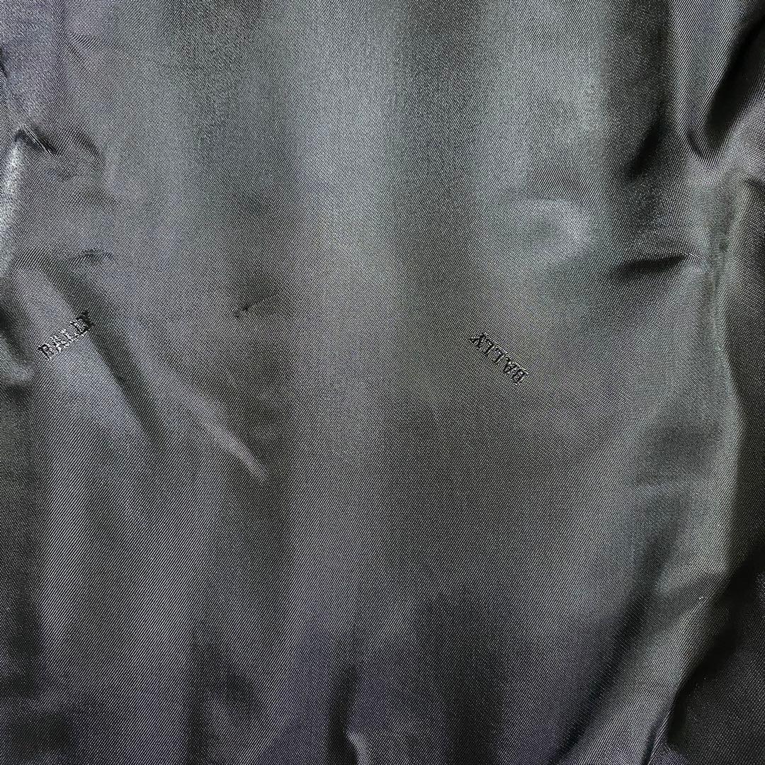 バリー 本革 短丈スエードレザーワークジャケット ファー ボタニカルワッペン