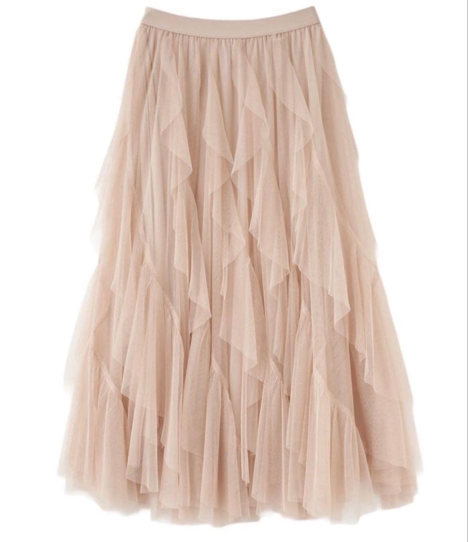 ココディール チュールエスカルゴフリルフレアスカート　S cocodeal