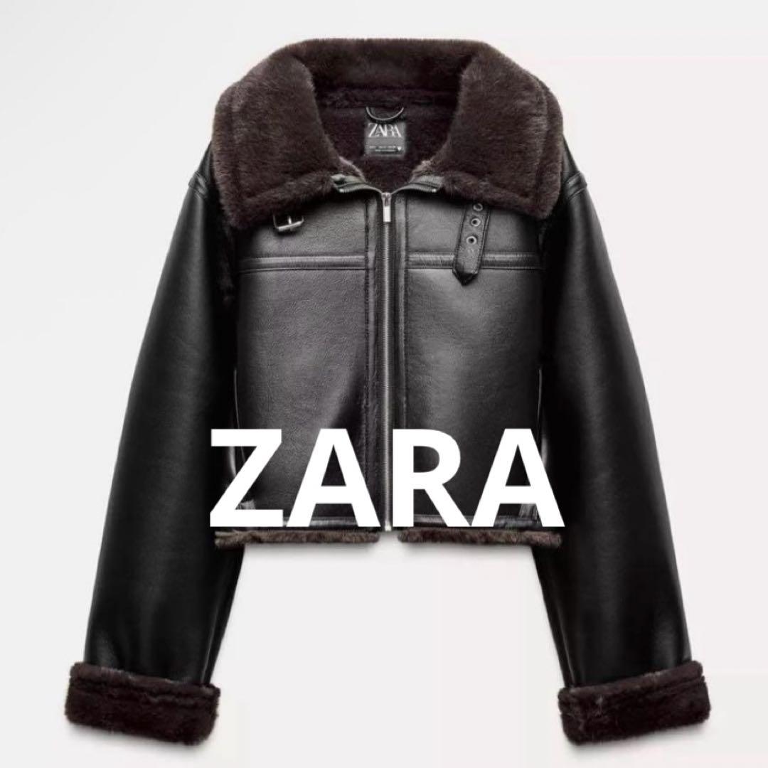 最終値下げ　美品ZARA ダブルフェイス ムートンジャケット USAＭサイズ