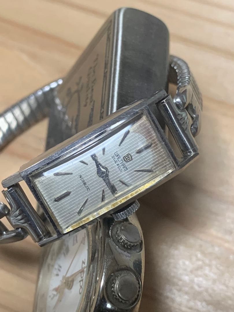 Waltham 手巻き時計 プラチナ製21jewel sアンティーク稼働品