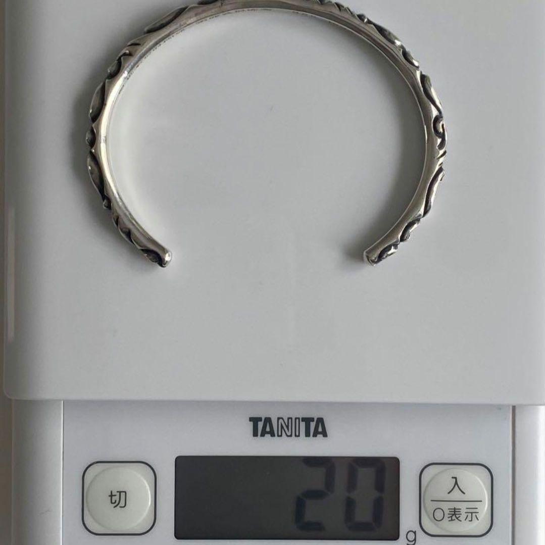 【土日特価】CHROME HEARTS クロムハーツ スクロールバングルサイズ2