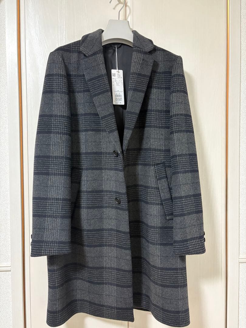a.v.v（アー・ヴェ・ヴェ） ウールライトビーバーチェック柄チェスターコート