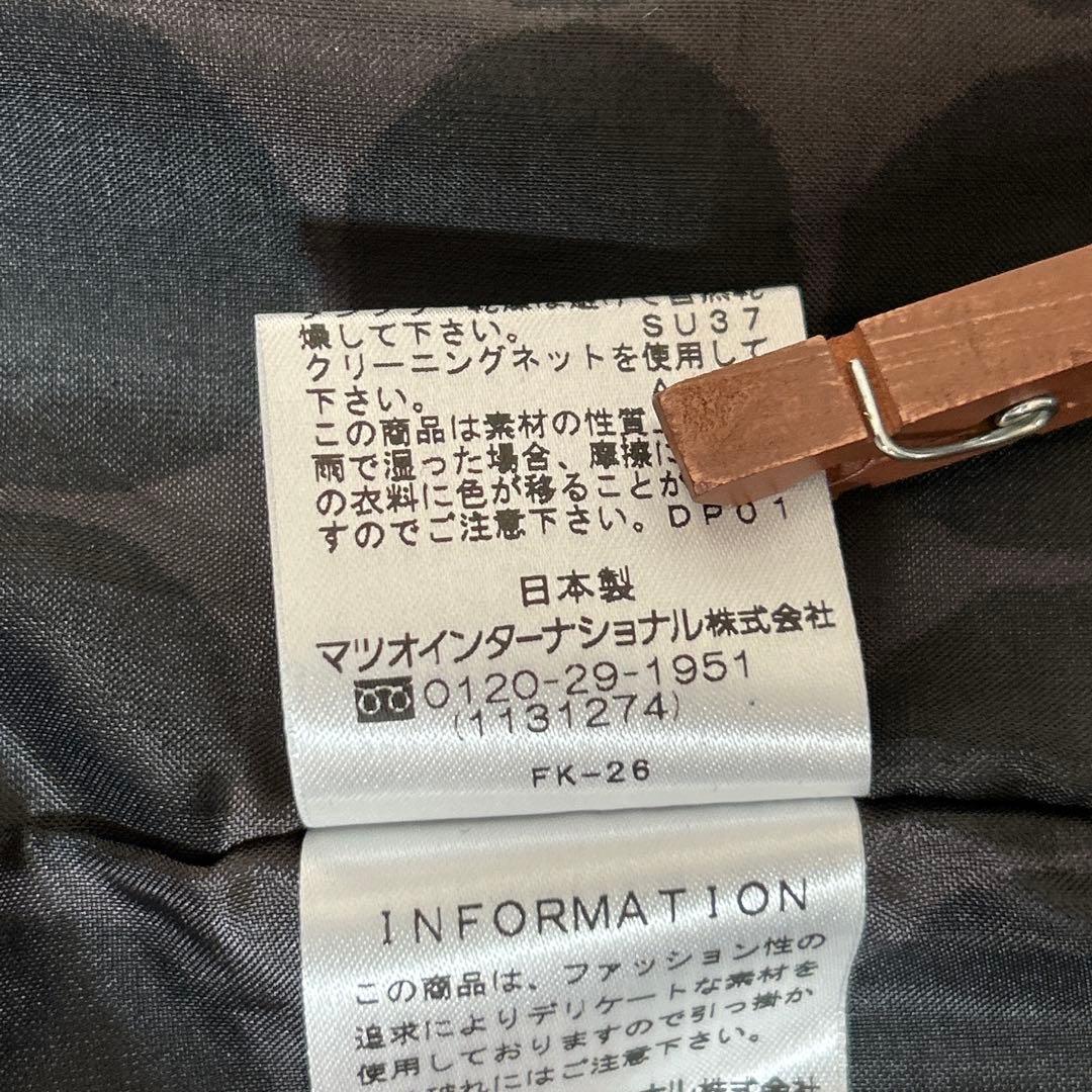 美品⁂センソユニコ⁂メフウ⁂ロングコート　薄手　アシメ　変形襟　ブラック　M