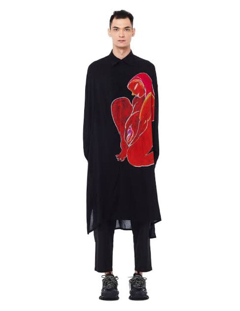 Yohji Yamamoto プールオム19ss 朝倉優佳 ロングシャツ