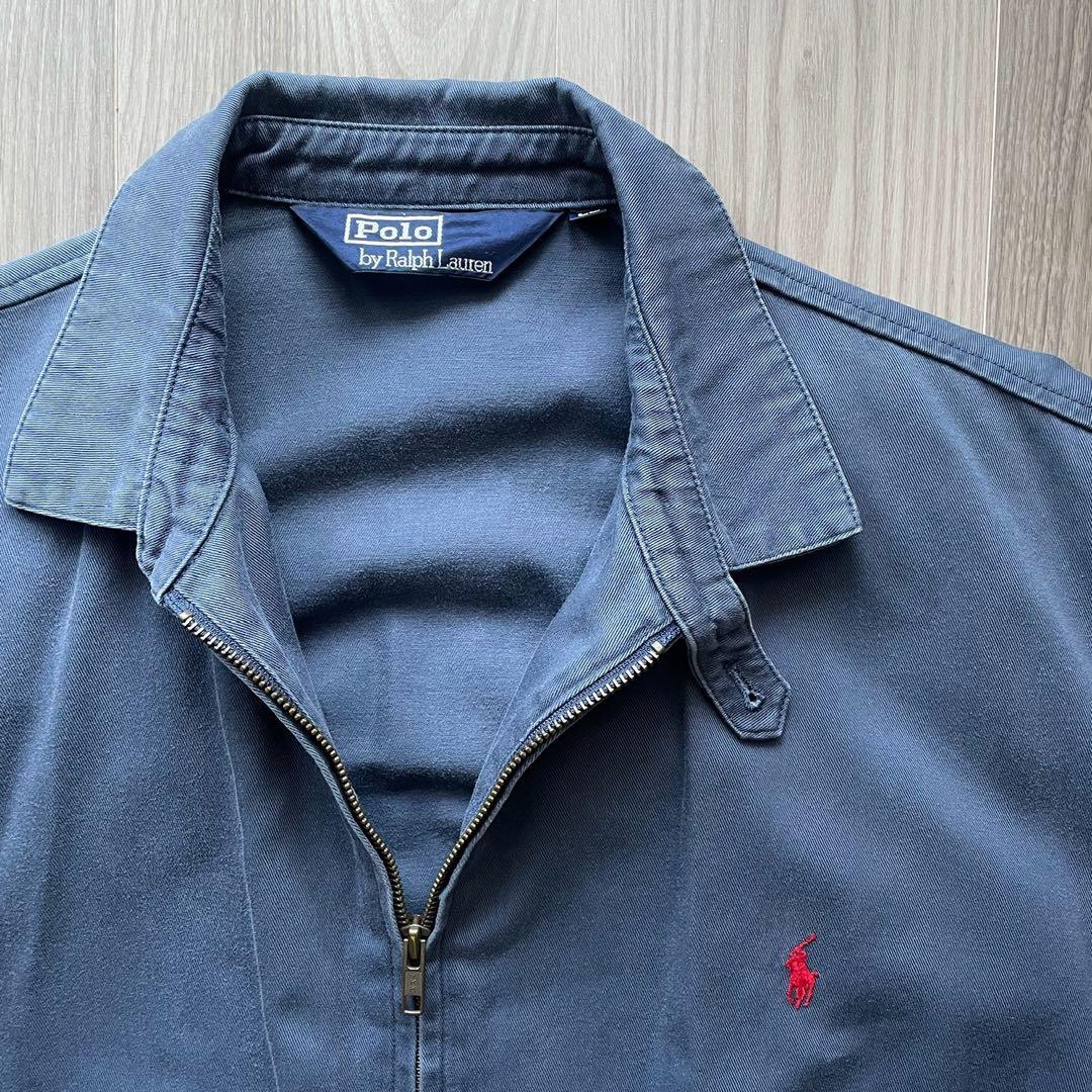 【美品】POLO by RALPH LAUREN スイングトップ ネイビー LL