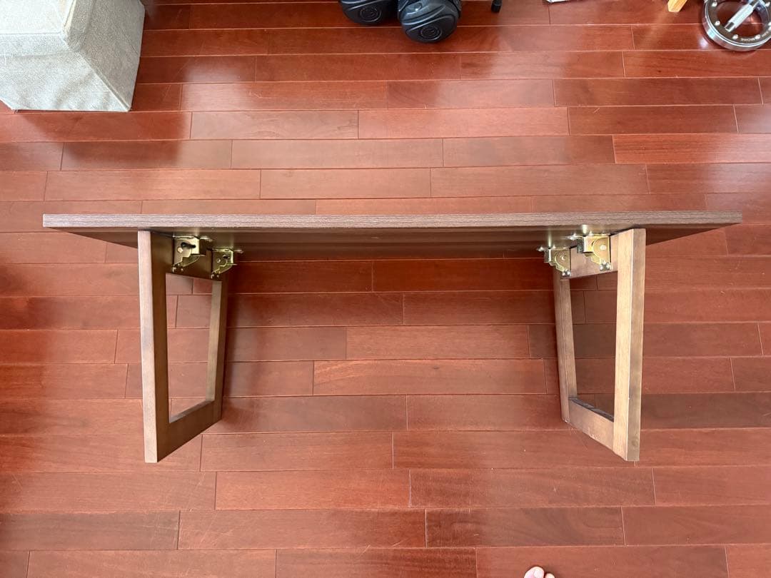 ダークブラウン 折りたたみテーブル 長方形